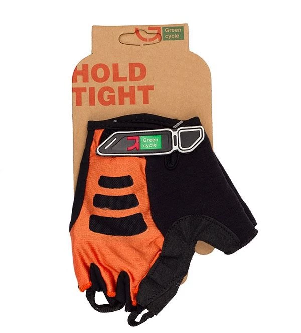 Перчатки Green Cycle NC-2507-2015 MTB Gel без пальцев  оранжево-черные