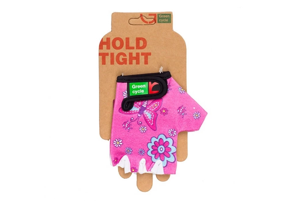 Перчатки Green Cycle NC-2529-2015 Kids без пальцев L розовые, CLO-34-53