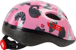 Шлем детский Green Cycle KITTY размер 50-54см, розовый,  HEL-20-65
