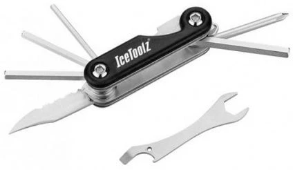 Ключ ICE TOOLZ 96K2 складной 10 инструментов Blade Man, TOO-29-04