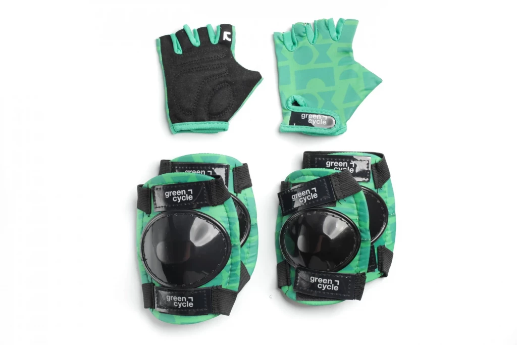 Захист для дітей Green Cycle Flash наколінники, налокітники, рукавички, зелений, GUR-25-97
