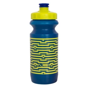 Фляга 0,6 Green Cycle STRIPES с большим соском, blue nipple/ yellow cap/ blue bottle, BOT-71-24