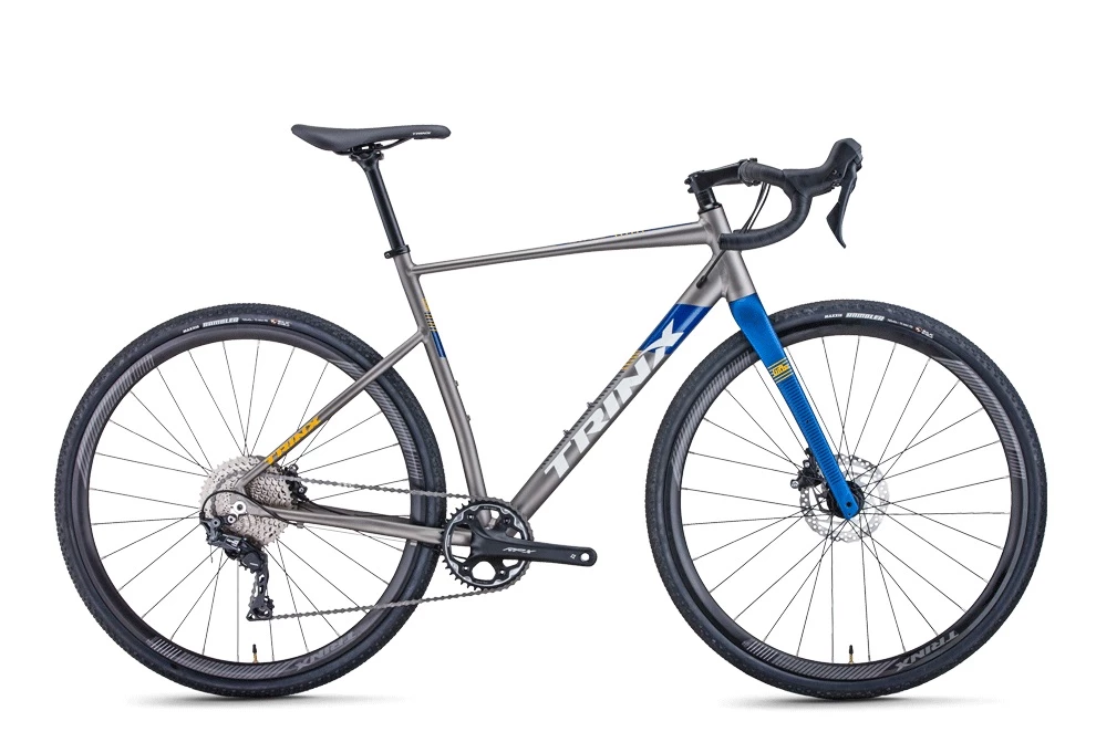 Велосипед 28" Trinx GTR 2.0 2021 рама 54 см matt-grey-blue-yellow