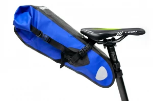 Велосумка "байкпакинг" под седло 62x14x14cm черно-синий BRAVVOS A2-402 водоотталк. материал, BIB-039