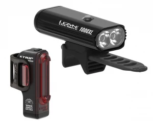 Комплект світла Lezyne Lite Drive 1000XL/Strip PRO Pair чорний 1000/300 люменів Y13 (4712806 002497)