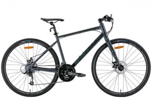 Велосипед 28" Leon HD-80 DD 2022 сірий з чорним, OPS-LN-28-019