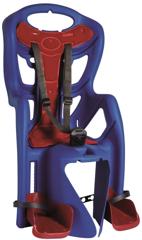 Сиденье задн. Bellelli Pepe Сlamp (на багажник) до 22кг, синее с красной подкладкой. SAD-25-76