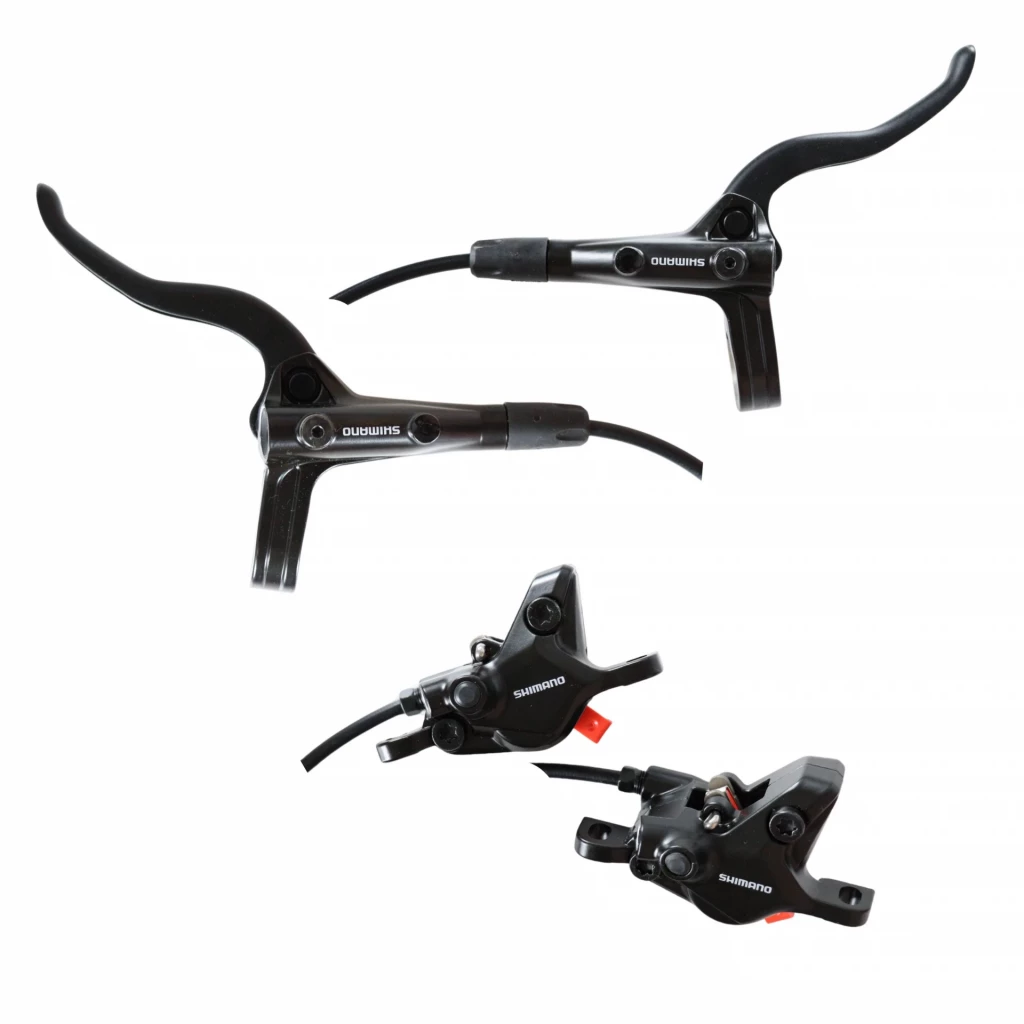 Тормоз дисковый гидравлический без роторов F900mm R1500mm SHIMANO MT410, DISC-079