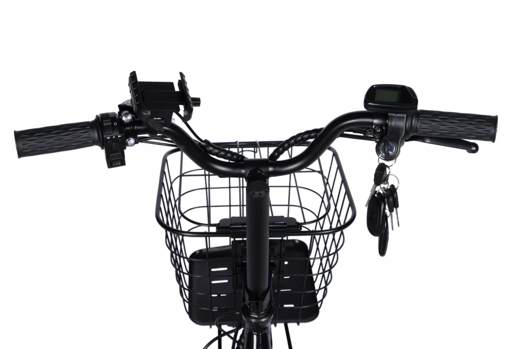 Велосипед с электроприводом 18" AL SPACE eELDORADO DD FR рама-15" 48B 15А*ч 1000Вт черно-оранжевый 2026, ELB-SP-18-018