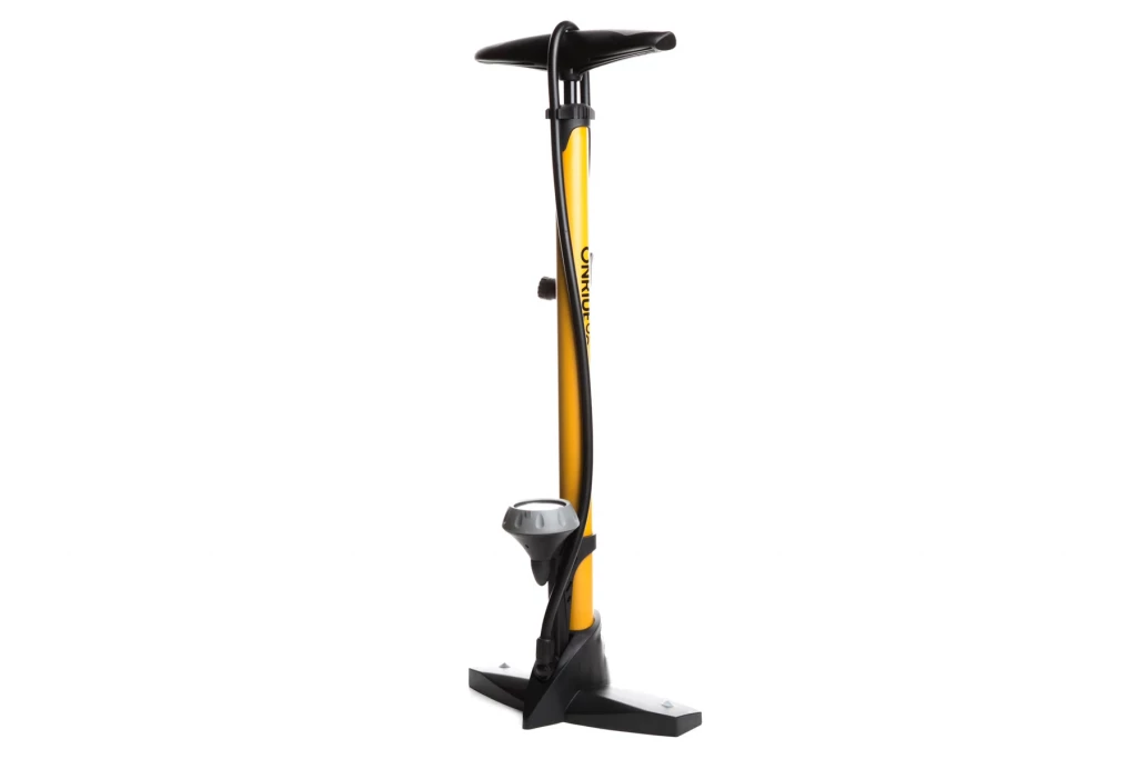 Насос підлоговий ONRIDE AirBlow сталевий, з манометром, макс.тиск 160 PSI голівка під FV/AV, 69311100029