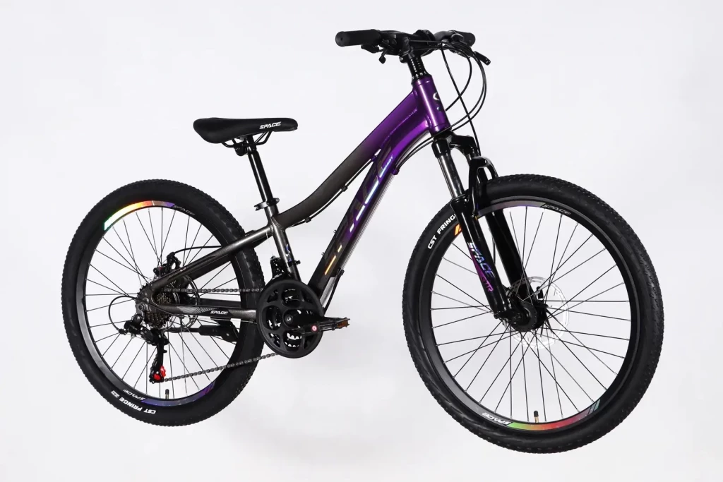 Велосипед AL 24" SPACE IZIDA DD FR рама-11" фіолетово-сріблястий 2026