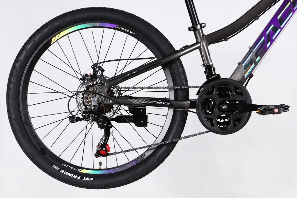 Велосипед AL 24" SPACE IZIDA DD FR рама-11" фіолетово-сріблястий 2026