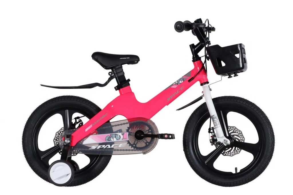 Велосипед Mg 16" SPACE KID MOON DD рама-9" рожевий з корзиною Pl з крилом 2026